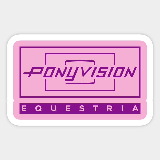 Ponyvision in Purple Sticker by Ekliptik